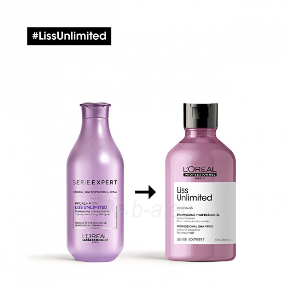 Šampūnas L´Oréal Professionnel Shampoo for Smoothing Stubborn Hair Série Expert (Prokeratin Liss Unlimited ) - 300 ml paveikslėlis 2 iš 5