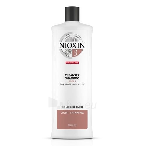 Nioxin System 3 Cleanser Shampoo Cosmetic 1000ml paveikslėlis 1 iš 3