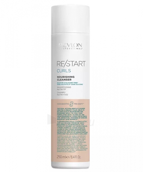 Šampūnas Revlon Professional Nourishing shampoo for curly and wavy hair Restart Curl s ( Nourish ing Clean ser) - 250 ml paveikslėlis 1 iš 2