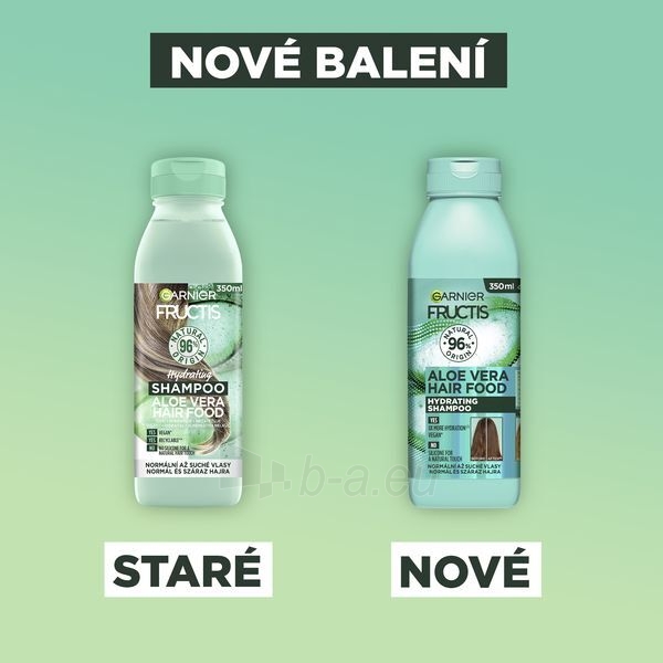 Šampūnas sausiems plaukams Garnier Fructis Hair Food (Aloe Vera) 350 ml paveikslėlis 2 iš 5