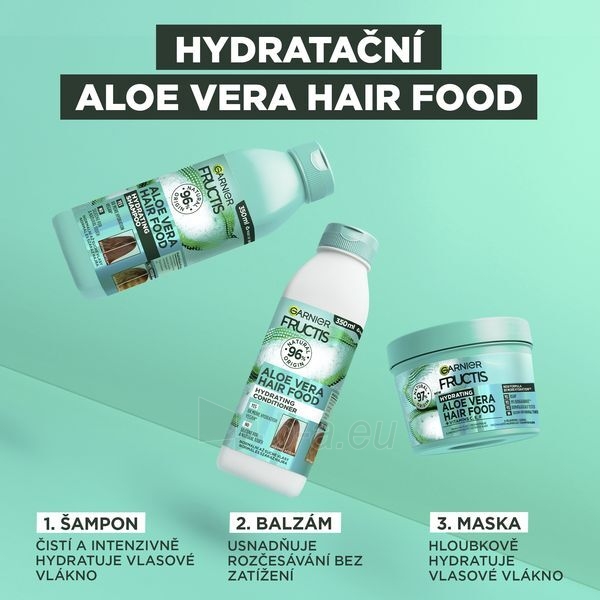 Šampūnas sausiems plaukams Garnier Fructis Hair Food (Aloe Vera) 350 ml paveikslėlis 4 iš 5