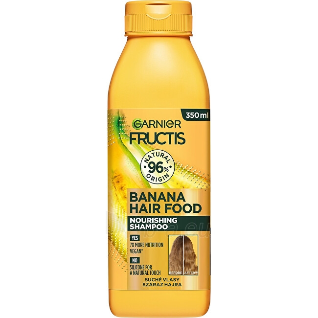 Šampūnas sausiems plaukams Garnier Fructis Hair Food (Banana Nourishing) 350 ml paveikslėlis 1 iš 5