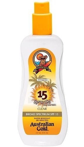 tanning sunscreen spray