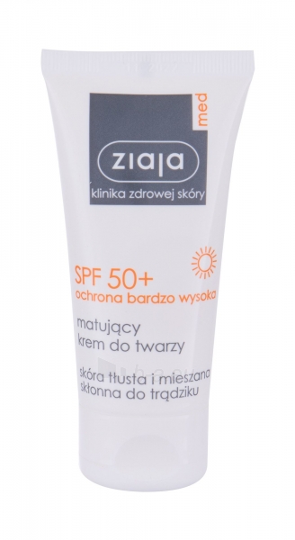 Saulės kremas Ziaja Med Protective Matifying Face Sun Care 50ml SPF50+ paveikslėlis 1 iš 1