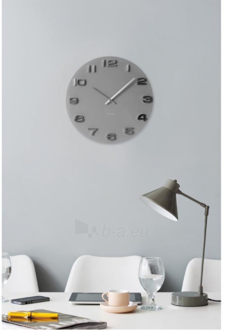 Sieninis laikrodis Karlsson Wall clock KA5489GY paveikslėlis 2 iš 2