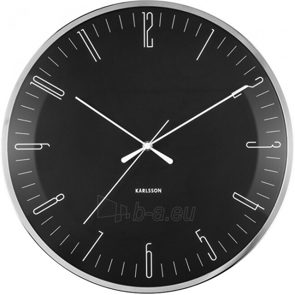 Sieninis laikrodis Karlsson Wall clock KA5754BK paveikslėlis 1 iš 2