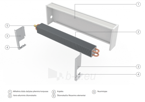 Sieninis pakabinamas konvektorius WMC 100x13x30 paveikslėlis 2 iš 4