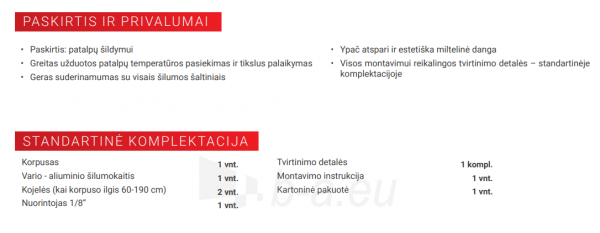 Sieninis pakabinamas konvektorius WMC 100x13x30 paveikslėlis 3 iš 4