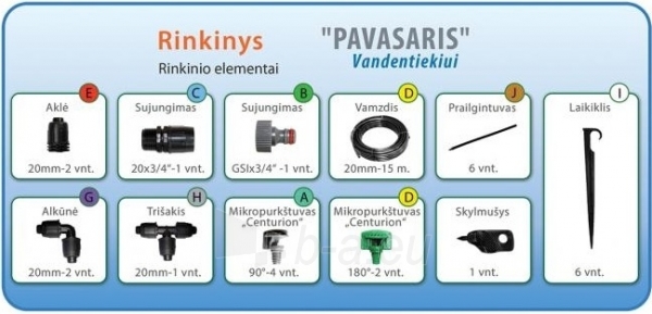 Šiltnamio laistymo sistema Pavasaris vandentiekiui paveikslėlis 3 iš 3