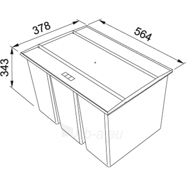 Šiukšliadėžė FRANKE Sorter 300-45, 22l.+2x10l. paveikslėlis 2 iš 2