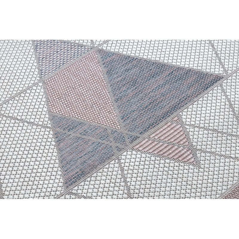 Sizalio kilimas su rožinės spalvos efektais SION Trikampiai | 120x170 cm paveikslėlis 5 iš 16