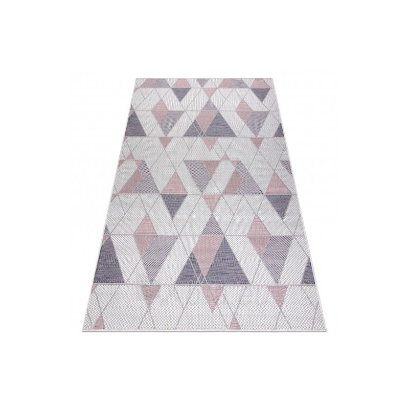 Sizalio kilimas su rožinės spalvos efektais SION Trikampiai | 160x220 cm paveikslėlis 16 iš 16