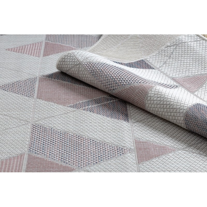 Sizalio kilimas su rožinės spalvos efektais SION Trikampiai | 180x270 cm paveikslėlis 11 iš 16