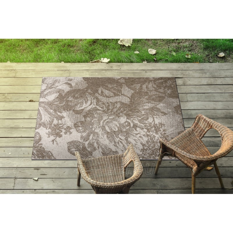 Smėlio spalvos sizalio kilimas FLOORLUX GĖLĖS | 60x110 cm paveikslėlis 4 iš 17