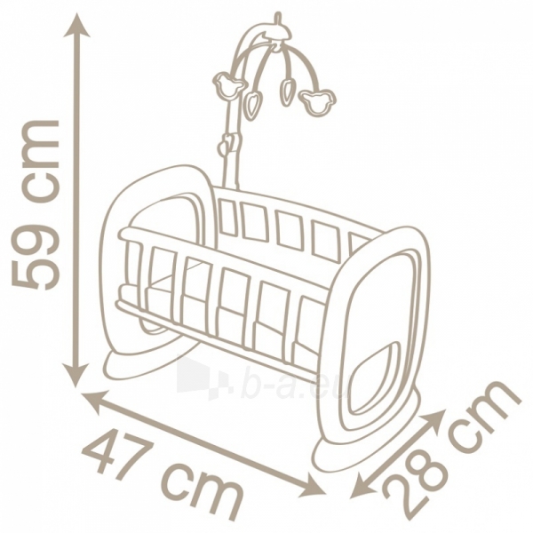 Smoby lėlės lopšys su karusele paveikslėlis 4 iš 10
