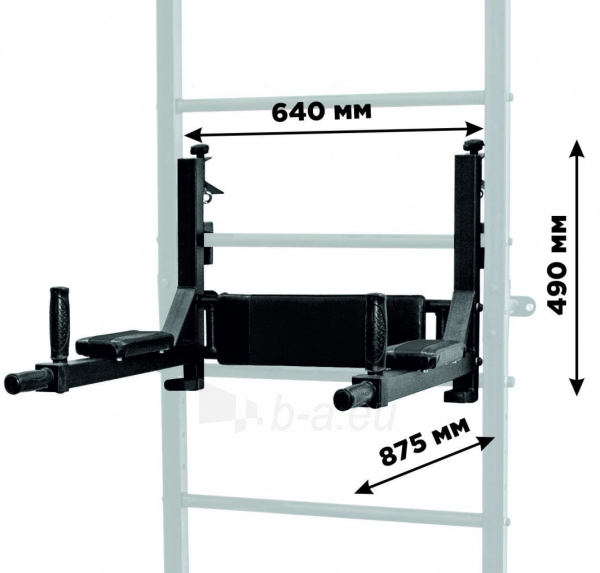 Sporto kompleksas (gimnastikos sienelė) HERO 3in1 juoda, 241x68,5cm paveikslėlis 2 iš 2