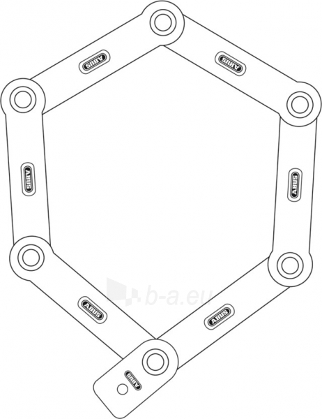 Spyna Abus Bordo BIG uGrip 5700/100 LM SH paveikslėlis 2 iš 3