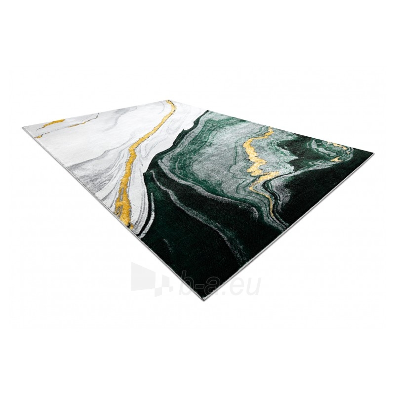 Stilingas marmuro rašto kilimas su žaliais ir aukso akcentais EMERALD | 120x170 cm paveikslėlis 4 iš 16