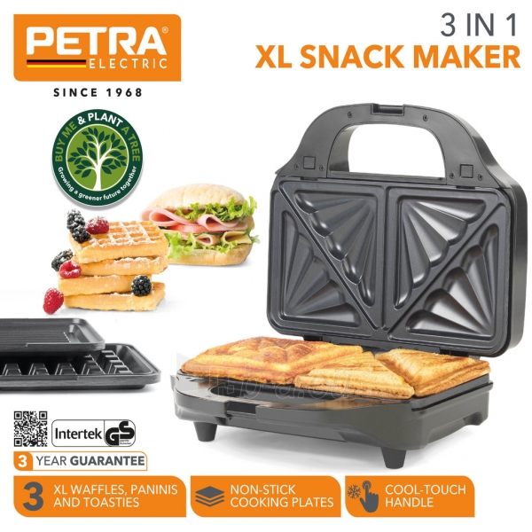 Sumuštinių keptuvas Petra PT2143TVDEEU7 3-in-1-XL Multi Grill Snack Maker paveikslėlis 2 iš 10