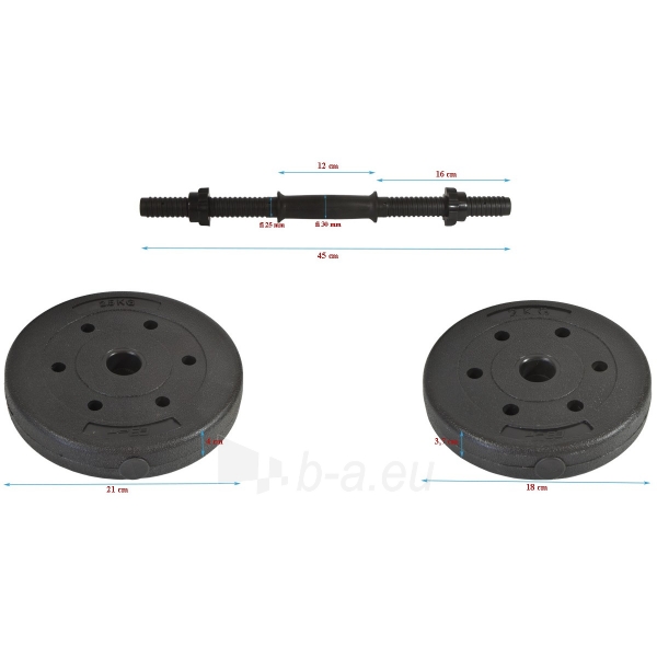 Svarmenų rinkinys - Enero Fit, 20 kg, 2x10 kg paveikslėlis 4 iš 12