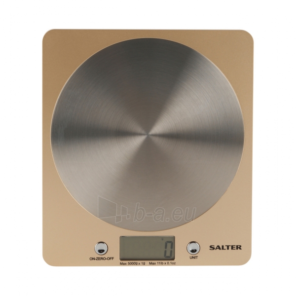 Svarstyklės Salter 1036 OLFEU16 Olympic Disc Electronic Digital Kitchen Scales Gold paveikslėlis 1 iš 7