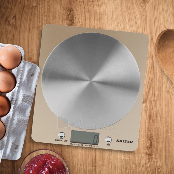 Svarstyklės Salter 1036 OLFEU16 Olympic Disc Electronic Digital Kitchen Scales Gold paveikslėlis 7 iš 7