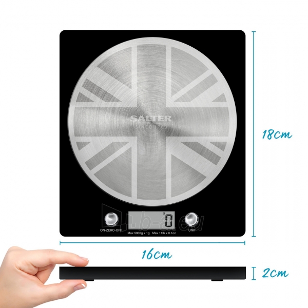 Svarstyklės Salter 1036 UJBKDR Great British Disc Digital Kitchen Scale paveikslėlis 4 iš 10