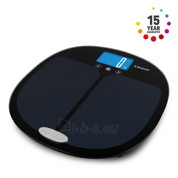 Svarstyklės Salter 9192 BK3R Curve Bluetooth Smart Analyser Bathroom Scale black paveikslėlis 3 iš 7