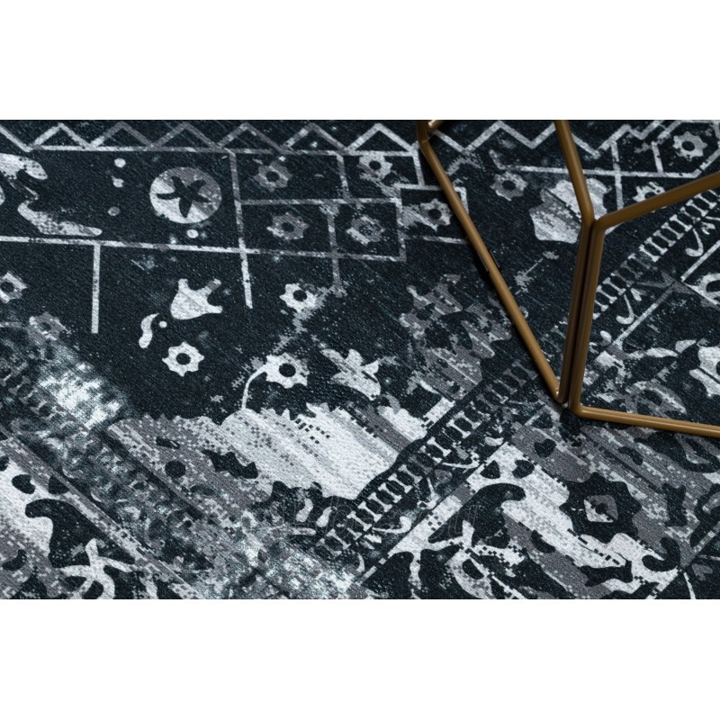 Tamsiai pilkas kilimas su ornamentais ANTIKA | 80x150 cm paveikslėlis 6 iš 10