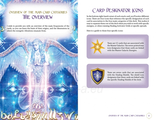 Taro kortos Celestial Frequencies Oracle Cards and Healing Activators Oracle kortos Schiffer Publishing paveikslėlis 4 iš 14