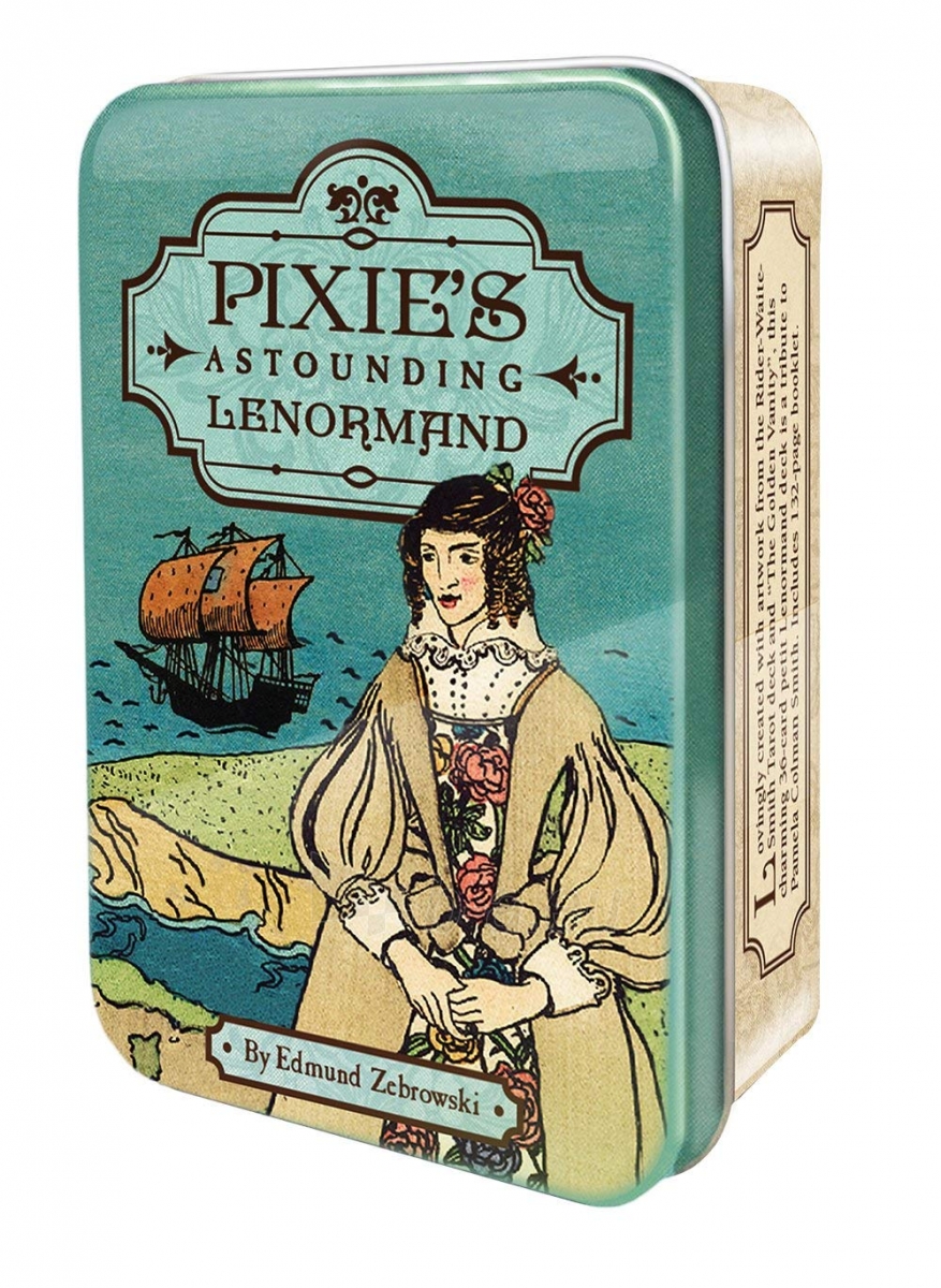 Taro kortos Pixie Astounding Lenormand skardinėjė dėžutėje paveikslėlis 8 iš 11