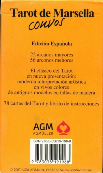 Taro kortos Tarot De Marsella Convos Spanish Edition AGM paveikslėlis 2 iš 5