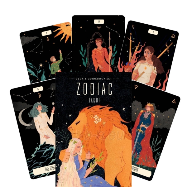 Taro kortos Zodiac deck & guidebook set Taro kortos ir vadovas paveikslėlis 1 iš 11