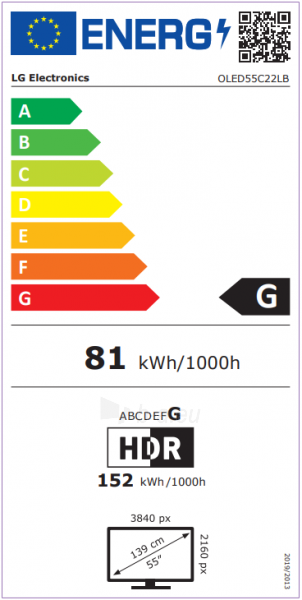 Televizorius LG OLED55C22LB paveikslėlis 10 iš 10