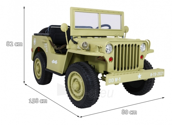 Trivietis elektromobilis Retro 4x4 paveikslėlis 7 iš 19