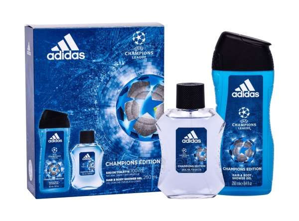 Tualetinis vanduo Adidas UEFA Champions League Eau de Toilette 100ml (Rinkinys) paveikslėlis 1 iš 1