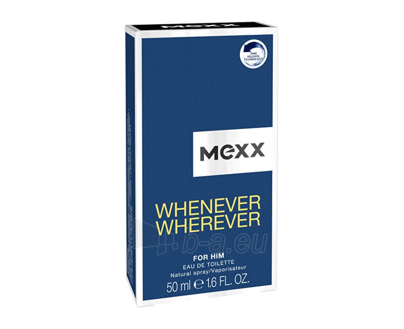 Tualetinis vanduo Mexx Whenever Wherever Men EDT 50 ml paveikslėlis 2 iš 2