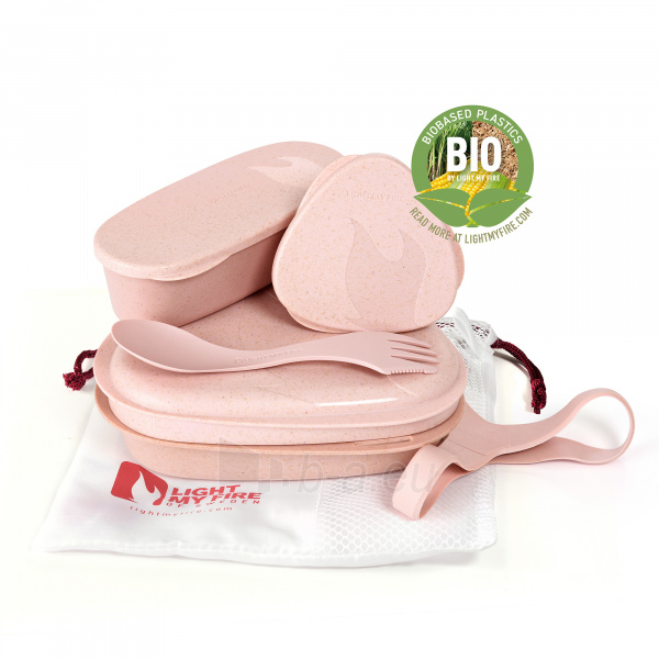 Turistinių indų rinkinys Lunch Kit Dusty pink paveikslėlis 1 iš 2