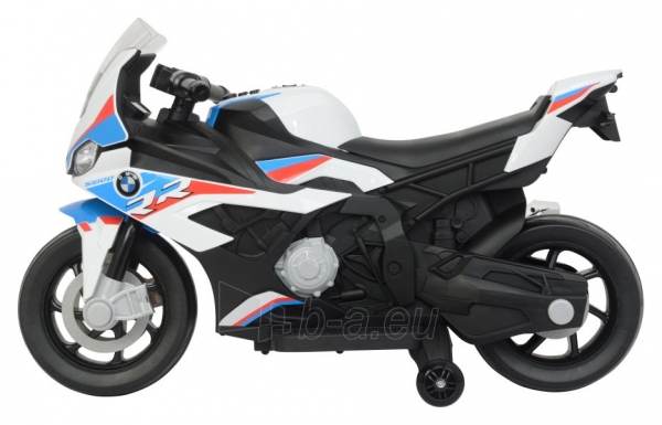 Vaikiškas elektrinis motociklas - BMW S1000RR, baltas paveikslėlis 10 iš 11