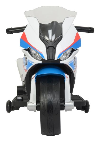 Vaikiškas elektrinis motociklas - BMW S1000RR, baltas paveikslėlis 9 iš 11