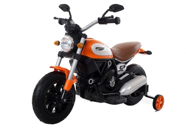 Vaikiškas elektrinis motociklas "QK307", oranžinis paveikslėlis 2 iš 6