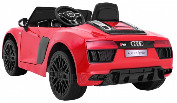 Vaikiškas elektromobilis AUDI R8 Spyder, raudonas lakuotas paveikslėlis 3 iš 9