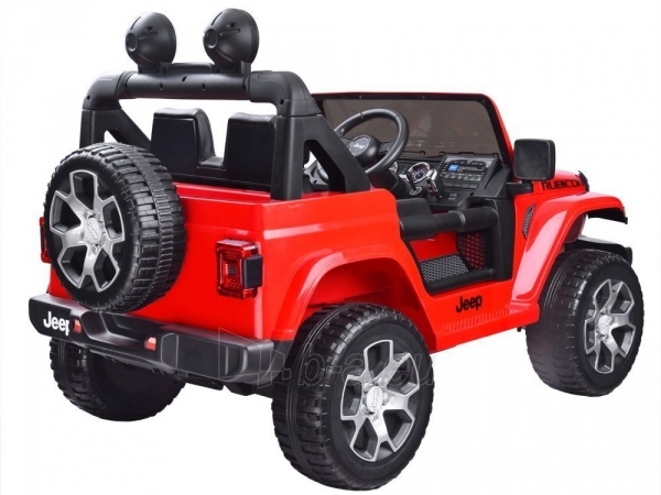 Vaikiškas elektromobilis JEEP Wrangler Rubicon, baltas paveikslėlis 10 iš 13