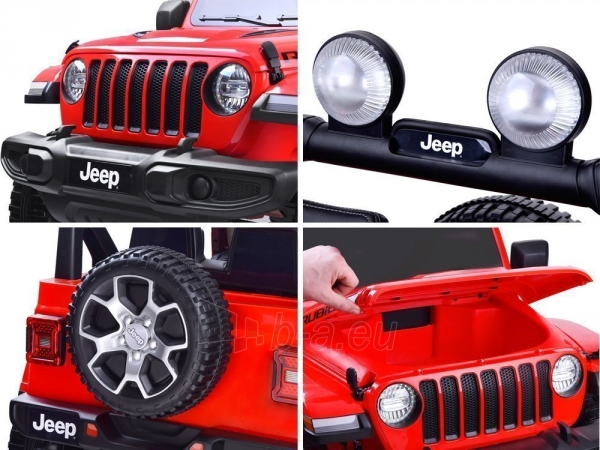 Vaikiškas elektromobilis JEEP Wrangler Rubicon, baltas paveikslėlis 3 iš 13