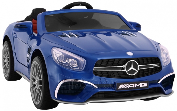 Vaikiškas elektromobilis Mercedes AMG SL65, mėlynas lakuotas paveikslėlis 7 iš 12