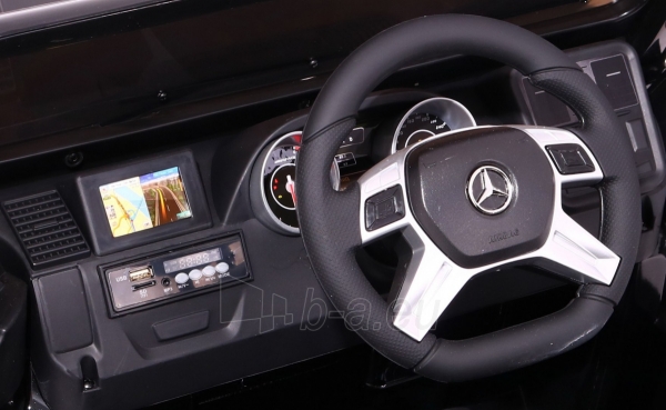 Vaikiškas elektromobilis Mercedes G65 AMG, baltas lakuotas paveikslėlis 4 iš 10