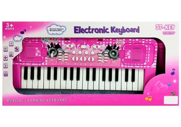 Vaikiškas sintezatorius „Electronic Keyboard“, rožinis paveikslėlis 9 iš 10