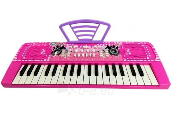 Vaikiškas sintezatorius „Electronic Keyboard“, rožinis paveikslėlis 2 iš 10