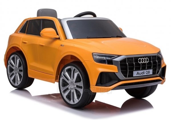 Vaikiškas vienvietis elektromobilis Audi Q8 lakuotas geltonas paveikslėlis 1 iš 15