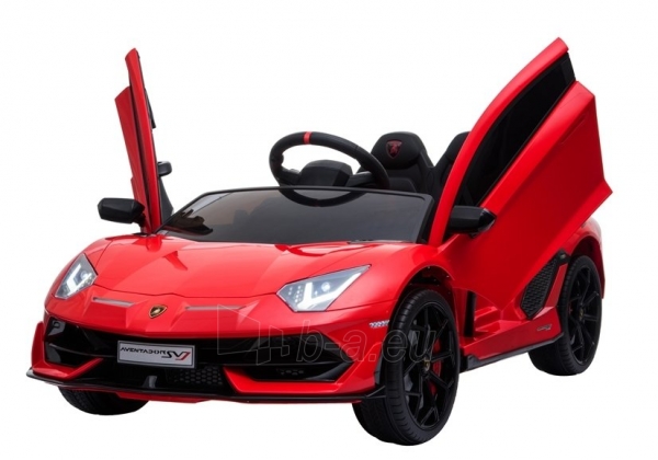 Vaikiškas vienvietis elektromobilis "Lamborghini Aventador", raudonas paveikslėlis 6 iš 7